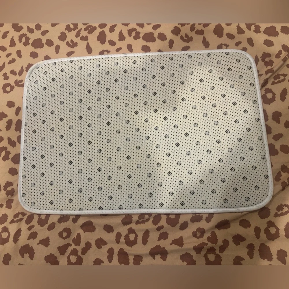 Vintage Pink Heart 'Hole' Bath Mat on White